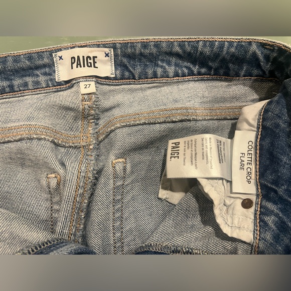 PAIGE Denim Colette Crop Flare. Size 27 - Picture 3 of 3